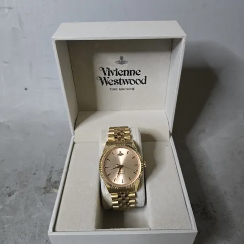 BOXED VIVIENNE WESTWOOD SEYMOUR GOLDEN WATCH
