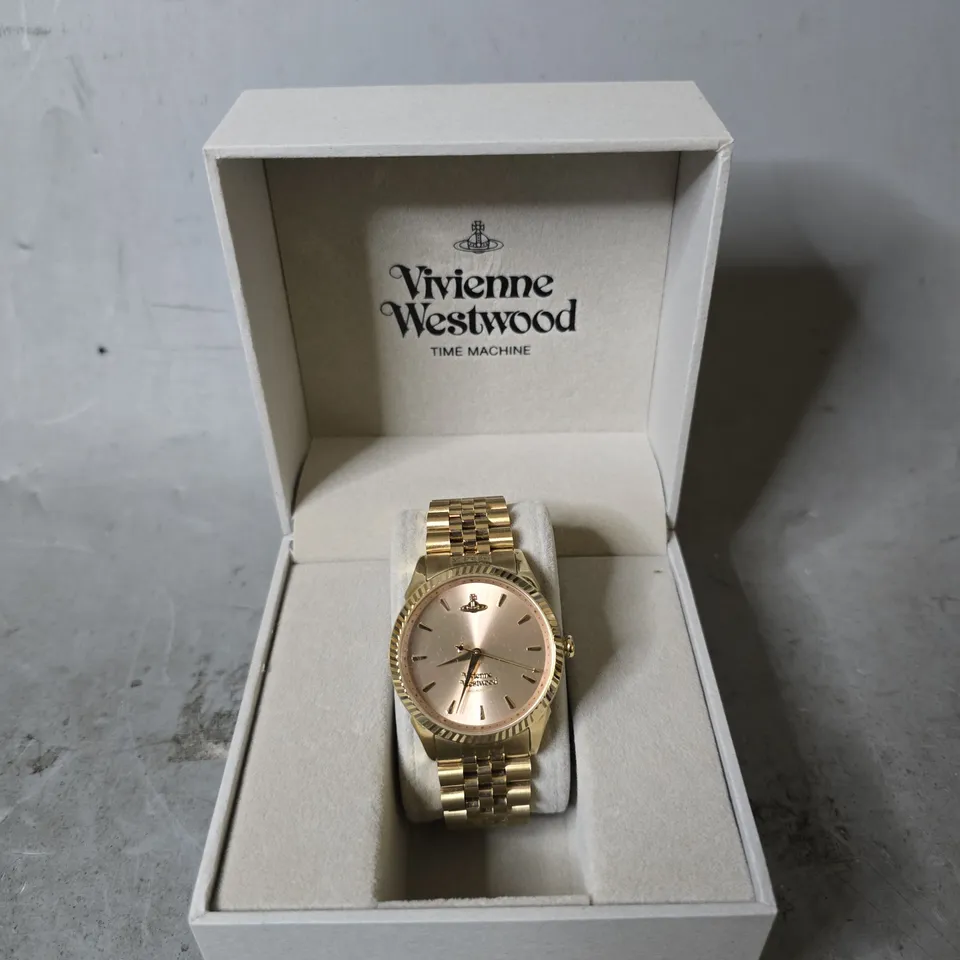 BOXED VIVIENNE WESTWOOD SEYMOUR GOLDEN WATCH 