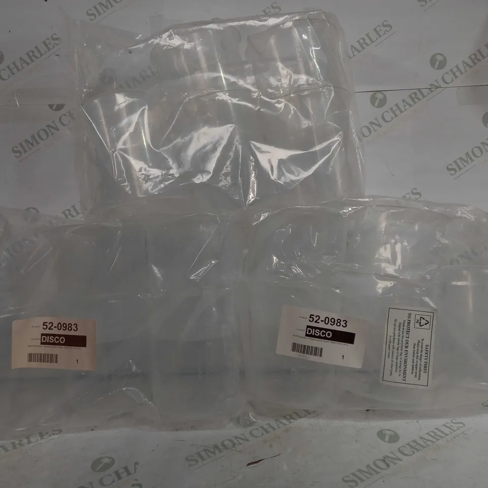 BOX OF APPROX. 15 RVFM BEAKER POLYPROPYLENE SQUAT 1000ML