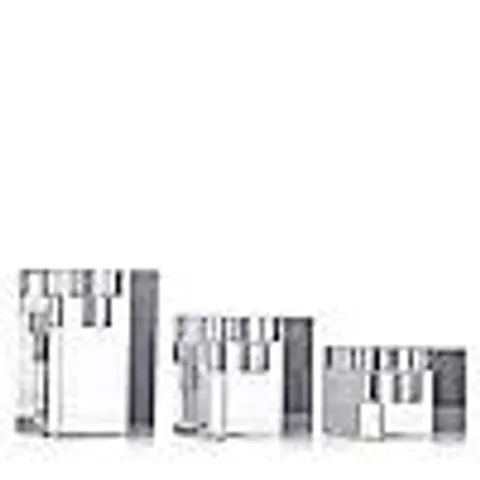 OUTLET LUXENOA 3 PIECE CRYSTAL CANDLE HOLDER SET