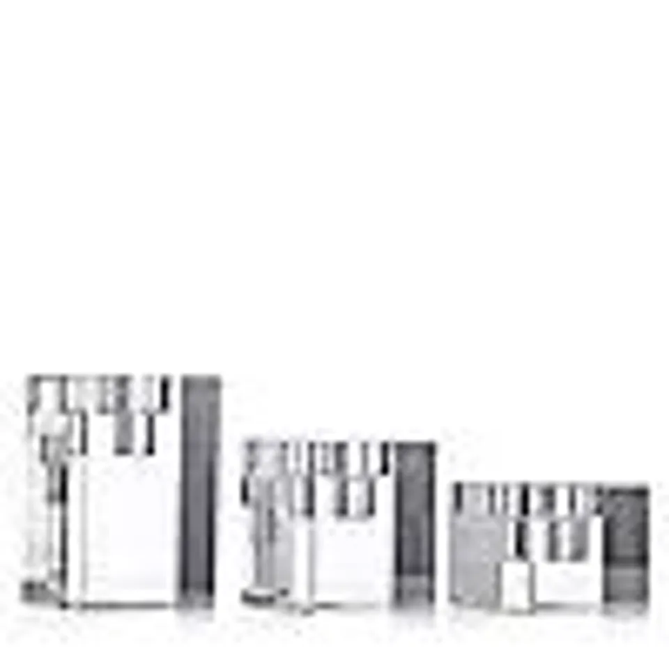 OUTLET LUXENOA 3 PIECE CRYSTAL CANDLE HOLDER SET