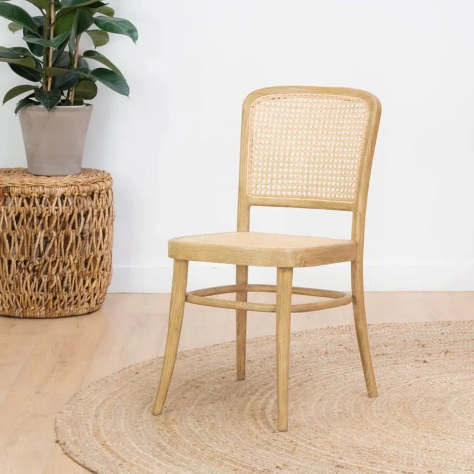 CRIBB SIDE CHAIR IN NATURAL 
