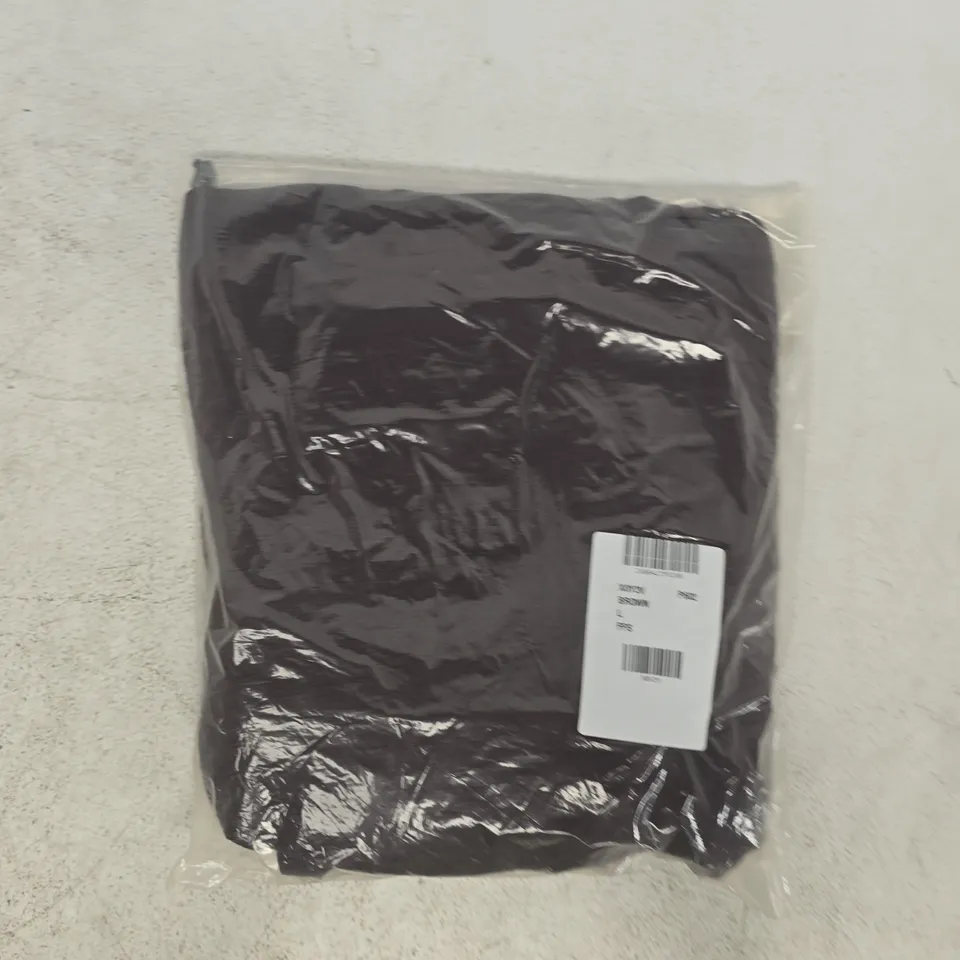 BAGGED MANGO ASYMMETRICAL COMBINED DRESS IN BROWN SIZE LARGE