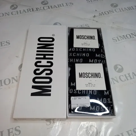 MOSCHINO 2X BLACK SOCKS 
