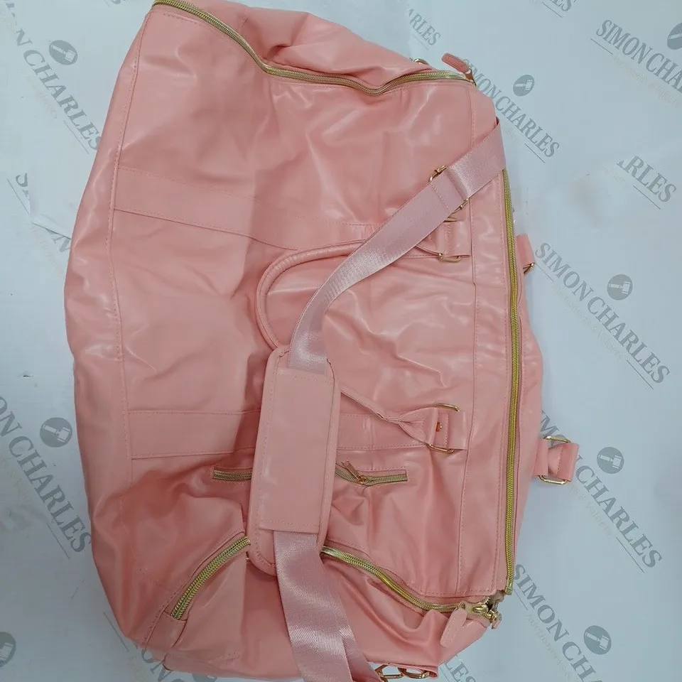 PINK BAG WITH GOLD ZIPS