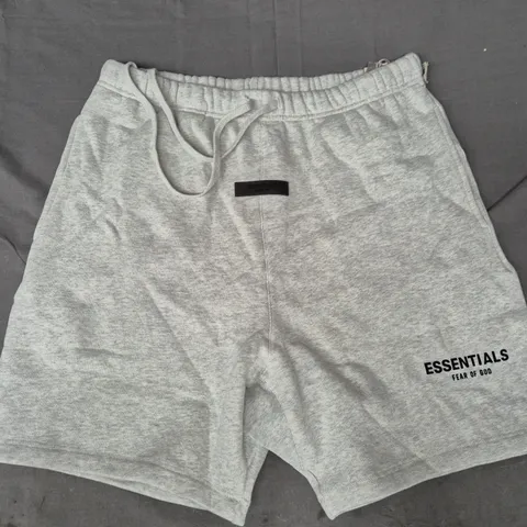 ESSENTIALS FEAR OF GOD JOGGER SHORTS IN GREY SIZE LARGE