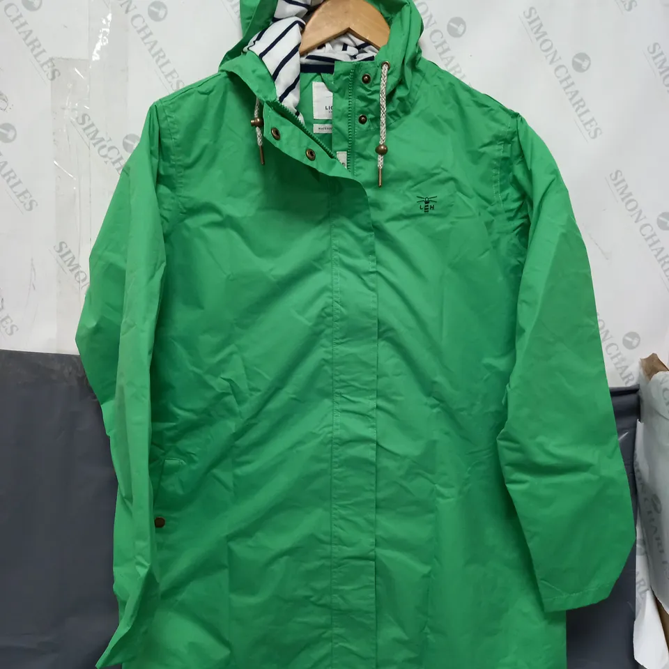LIGHTHOUSE BEACHCOMBER LONG COAT IN GREEN - UK 16