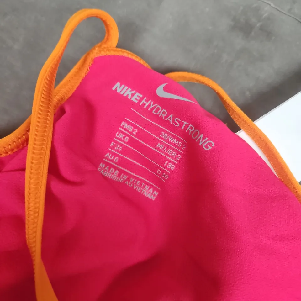 NIKE WOMENS HYDRASTRONG SWIMSUIT IN ORANGE - SIZE 28