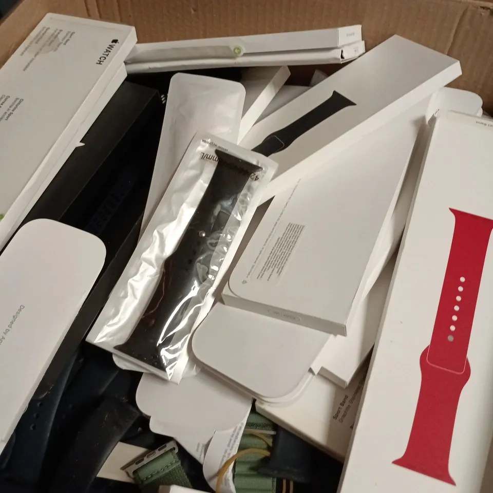 BOX OF APPROXIMATELY 100 ASSORTED WATCH BANDS