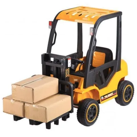 BRAND NEW BOXED 12V KIDS ELECTRIC RIDE ON FORKLIFT TRUCK YELLOW