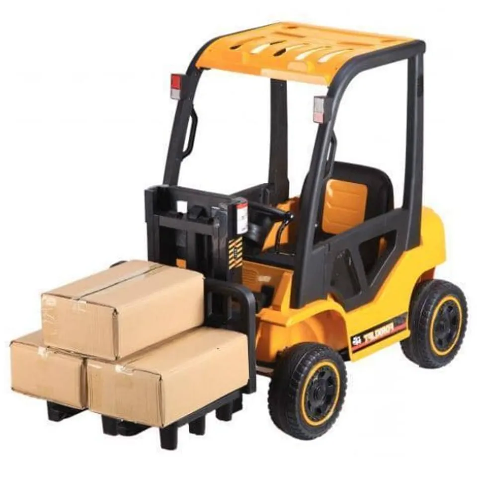 BRAND NEW BOXED 12V KIDS ELECTRIC RIDE ON FORKLIFT TRUCK YELLOW