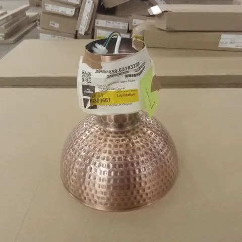 KARI 1-LIGHT 26cm SEMI FLUSH MOUNT - COPPER