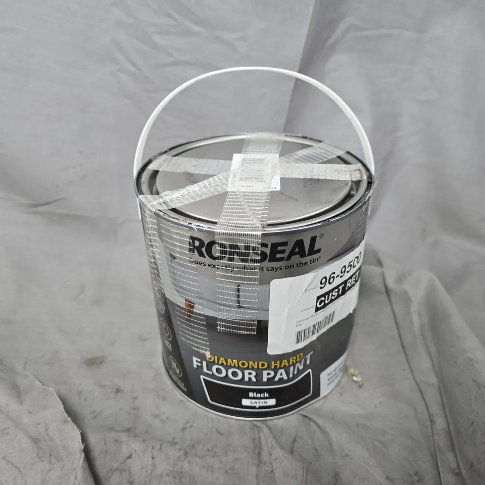 RONSEAL DIAMOND FLOOR PAINT (BLACK SATIN) - COLLECTION ONLY