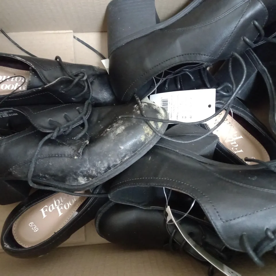 APPROXIMATELY 5 GEORGE FABULOUS FOOTWEAR FORMAL SHOES IN BLACK SIZE 6 