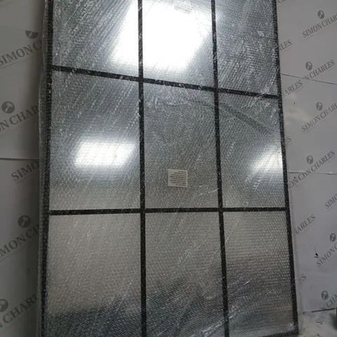 CINO WINDOW PANE MIRROR - BLACK - COLLECTION ONLY