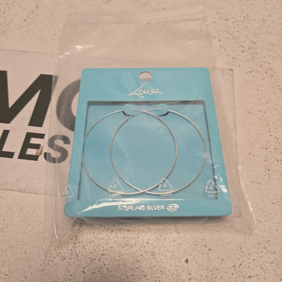 LOVISA STERLING SILVER HOOP EARRINGS – 925 – PAIR