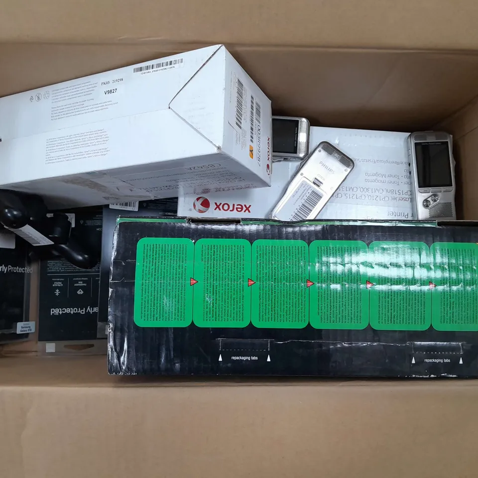 APPROXIMATELY 11 ASSORTED ITEMS TO INCLUDE LEXMARK PRINTER CARTRIDGE, PS3 CONTROLLER, PHILIPS DPM8000, ETC