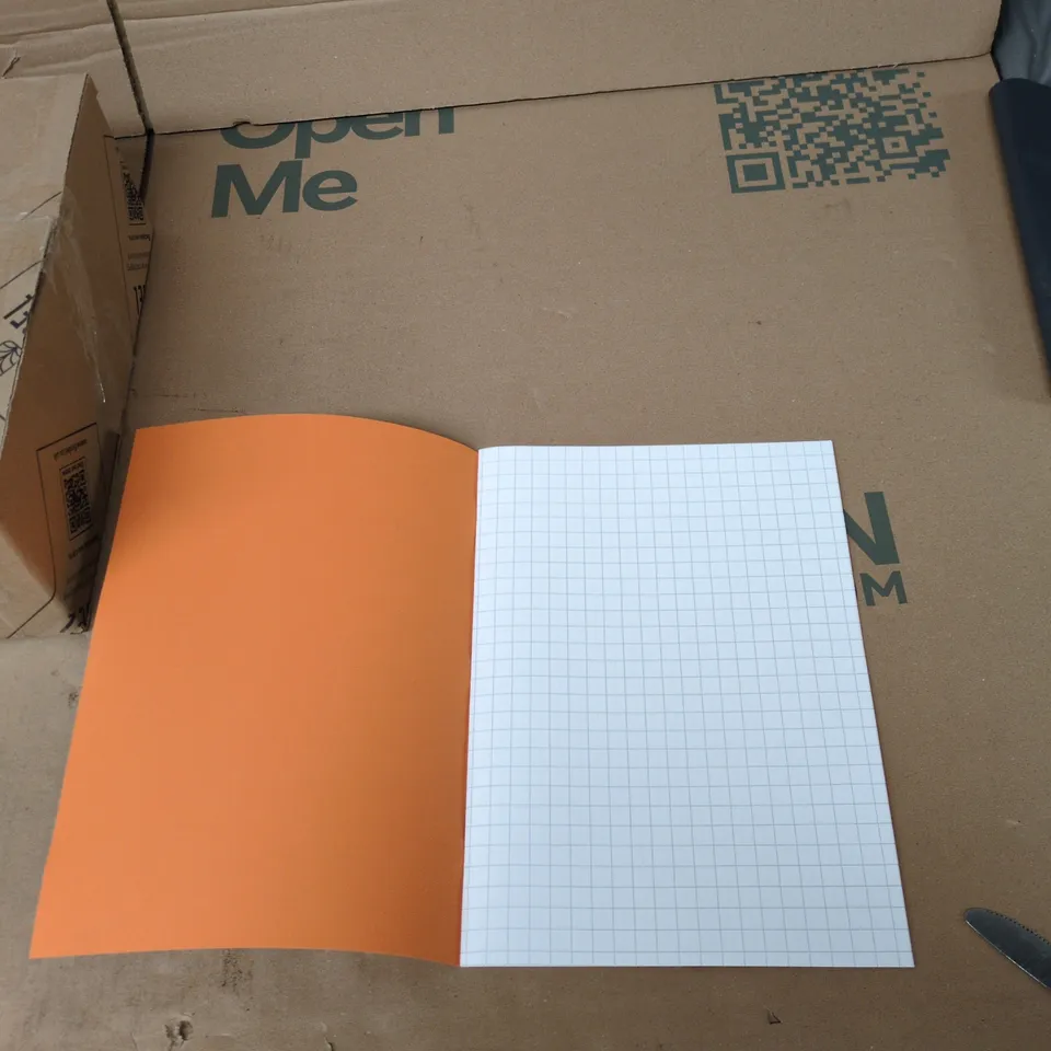 BOX OF 100 BRAND NEW A4 32 PAGE MATHS WRITING BOOKS ORANGE 