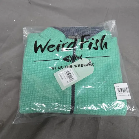 SEALED WEIRD FISH ARIANA ECO FULL ZIP GRID FLEECE - SIZE 14 