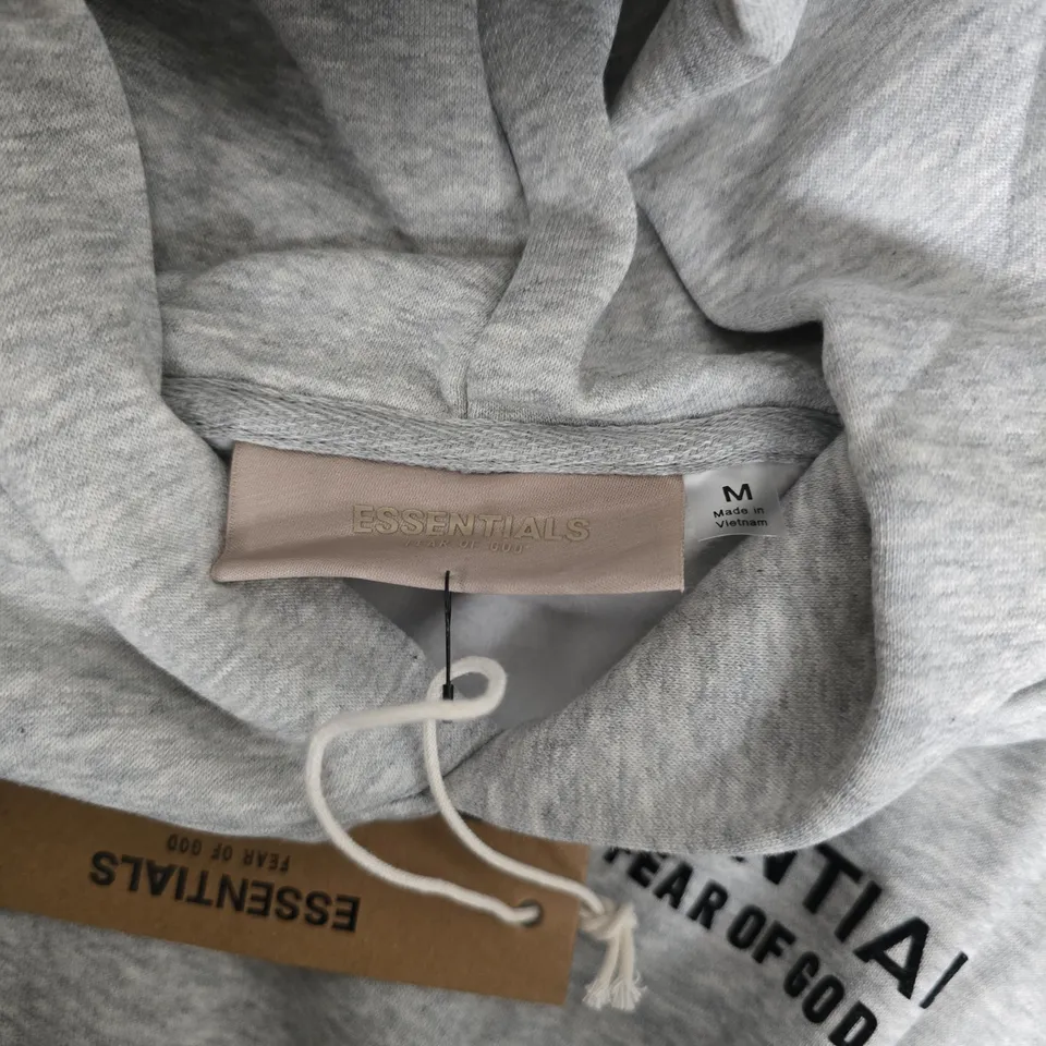 ESSENTIALS FEAR OF GOD HOODIE IN GREY - MEDIUM