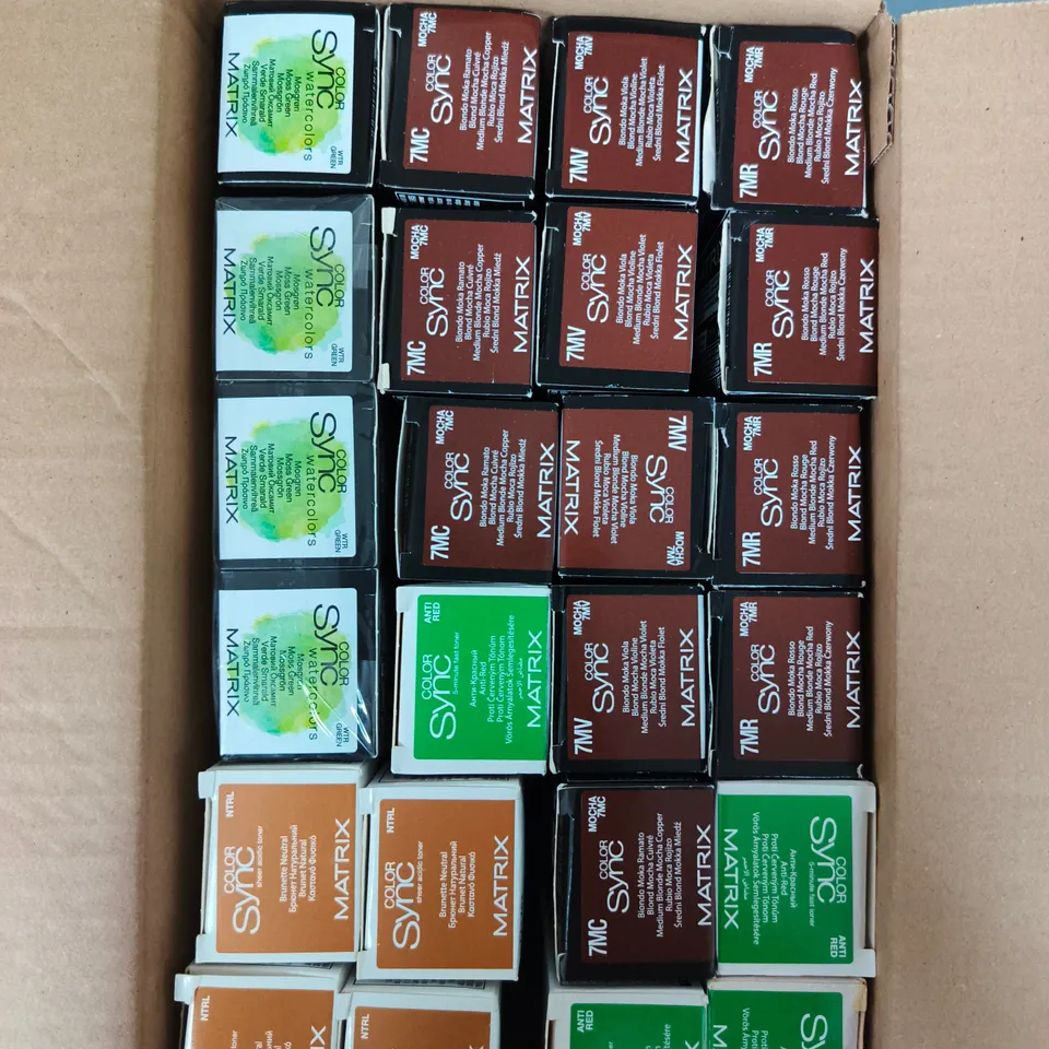 APPROXIMATELY 20 ASSORTED MATRIX SO COLOUR SYNC HAIR COLOURS