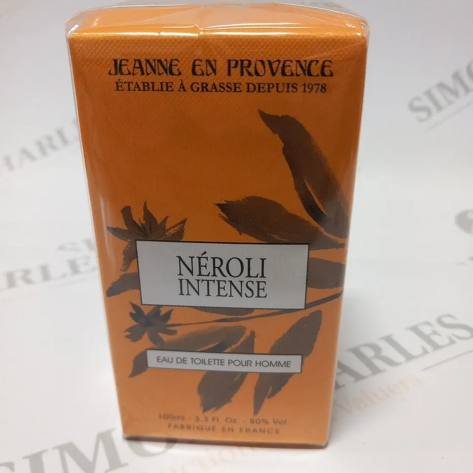 BOXED AND SEALED JEANNE EN PROVENCE NEROLI INTENSE EAU DE TOILETTE POUR HOMME 100ML