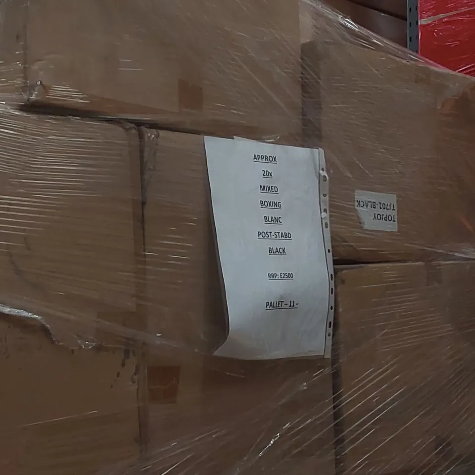 PALLET CONTAINING APPROXIMATELY 20x MIXED BOXING BLANC STAND POSTS