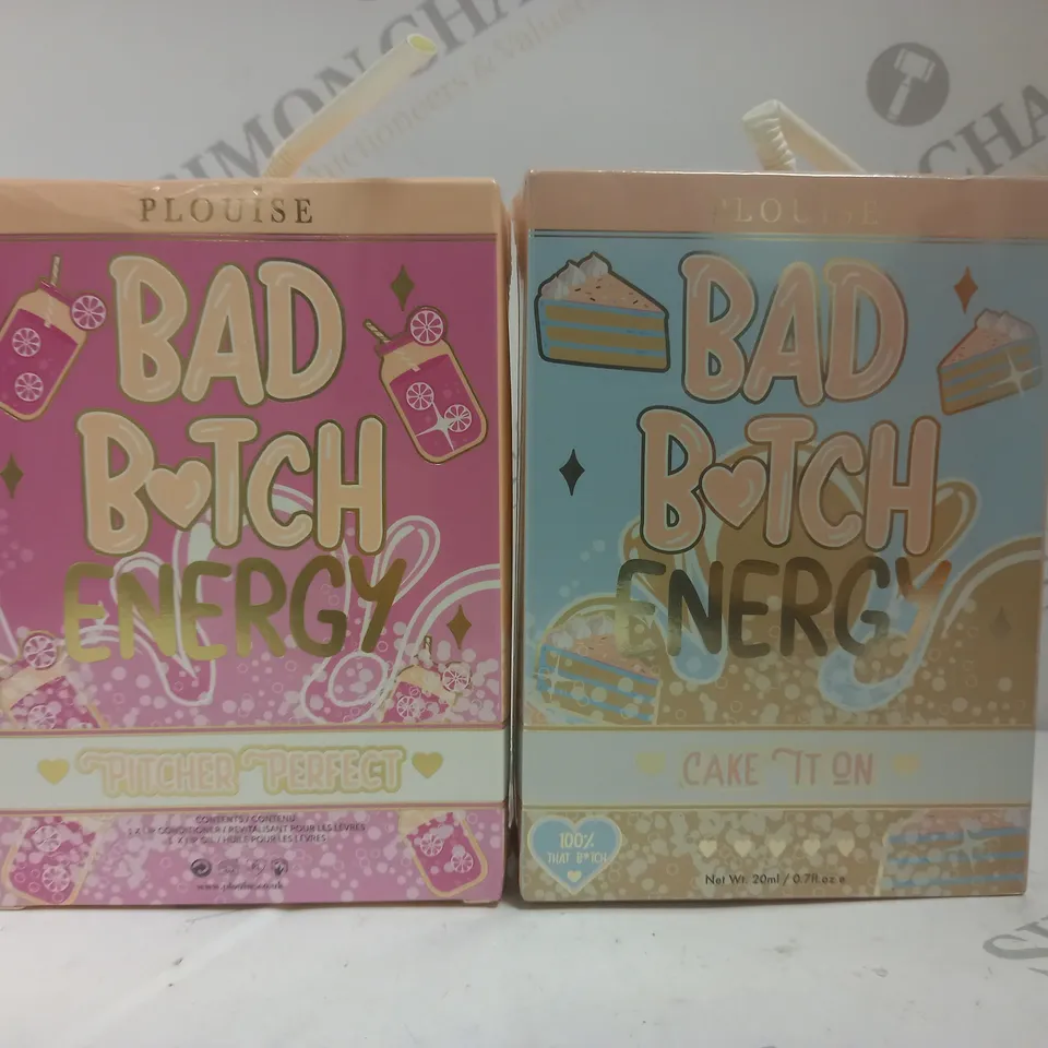 BOX OF 2 P.LOUISE BAD BITCH ENERGY LIP CARE SETS #PITCHER PERFECT & #BIRTHDAY CAKE 