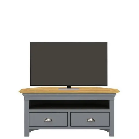 BOXED SEATTLE DARK GREY/OAK CORNER TV UNIT