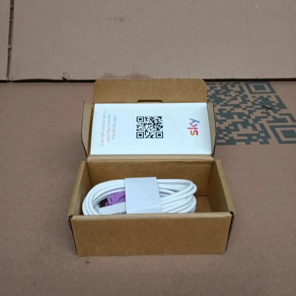 BOX OF APPROXIMATELY 10 ASSORTED GOODS INCLUDING WIFI ROUTERS AND ETHERNET CABLES