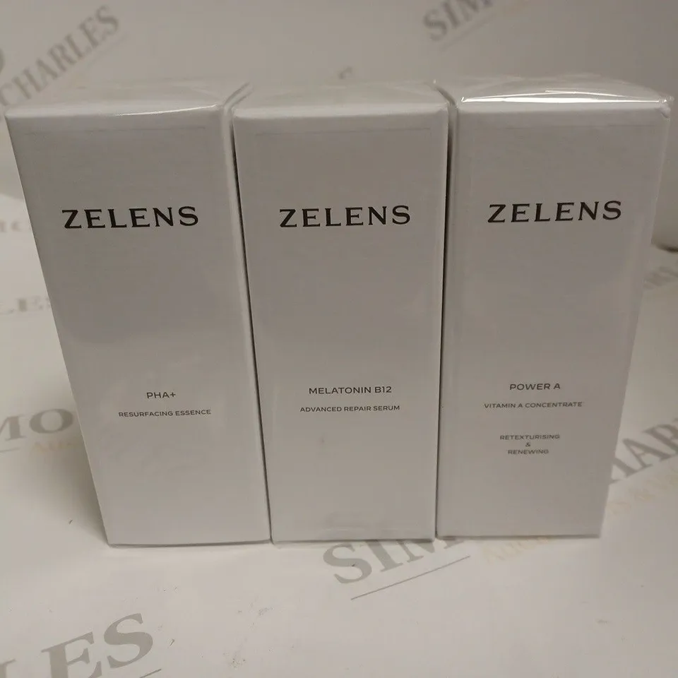 LOT OF 3 ASSORTED SEALED ZELENS ITEMS