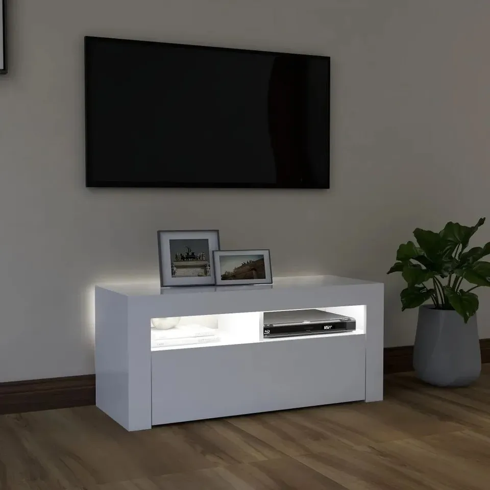 BOXED IVY BRONX TV CABINET WITH LED LIGHTS 90×35×40CM