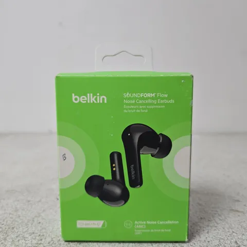 BELKIN SOUNDFORM FLOW NOISE CANCELLING EARBUDS – WIRELESS ANC, BOXED
