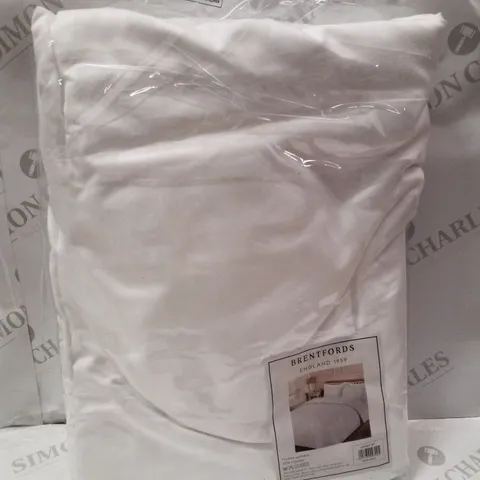 BRAND NEW BRENTFORDS KING 228×218CM DUVET SET - SATIN WHITE