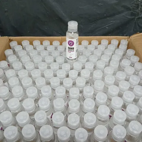 BOX OF APPROXIMATELY 130 BOTTLES OF HAND SANITIZER GEL - 100ML PER BOTTLE