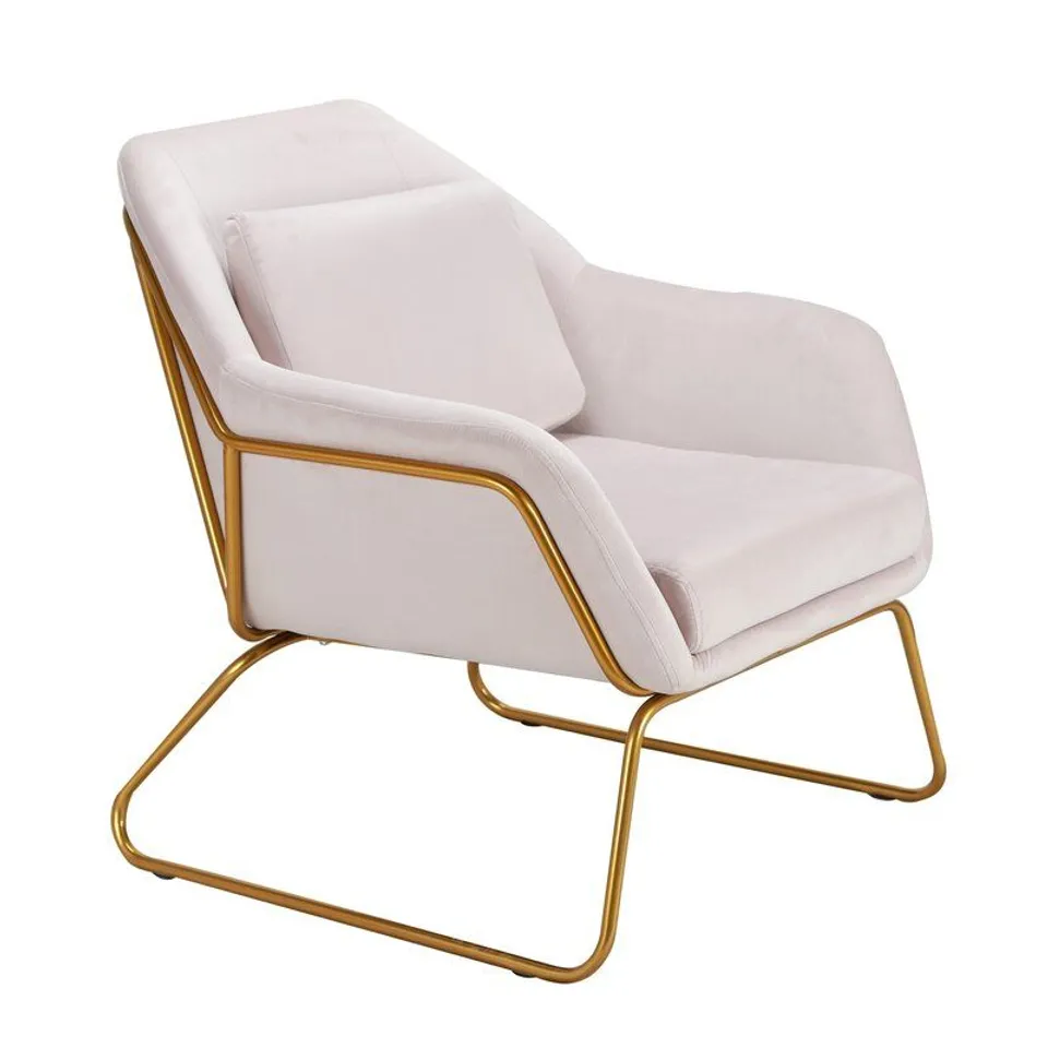 JARRETT ARMCHAIR BLUSH PINK UPHOLSTERY 