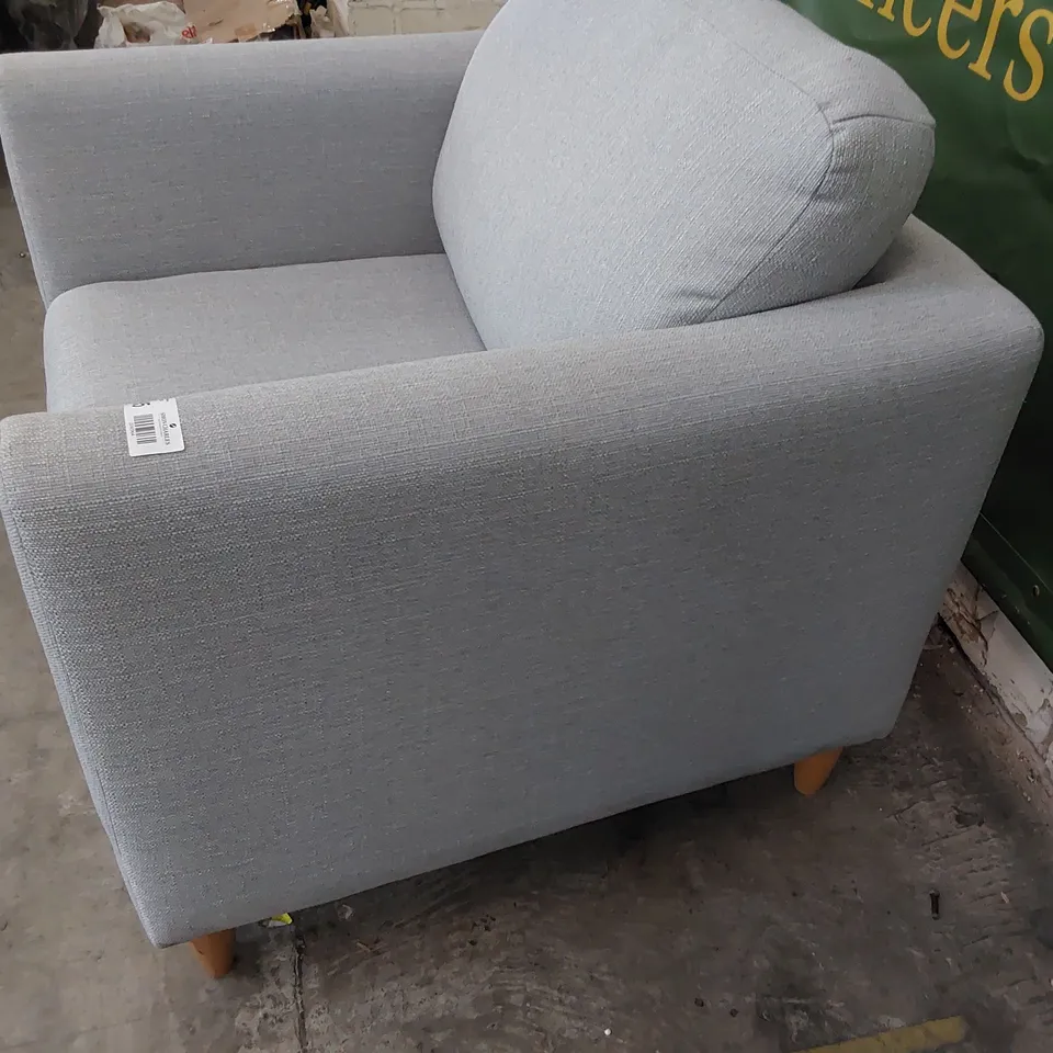 DESIGNER SNUGGLER CHAIR GREY FABRIC 
