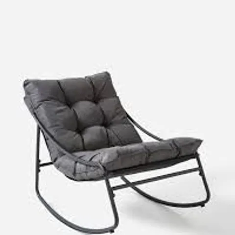 BOXED LUCIA PADDED ROCKING CHAIR - CHARCOAL