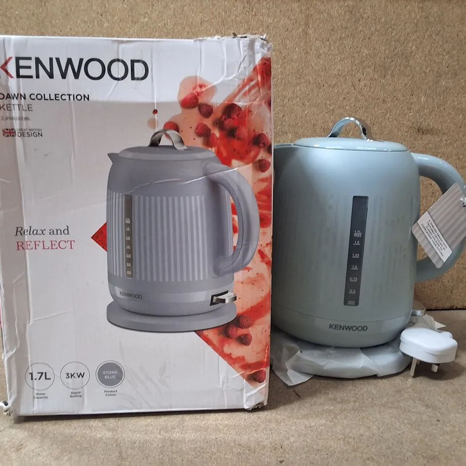 BOXED KENWOOD DAWN COLLECTION KETTLE – STONE BLUE, 1.7L, 3KW, MODEL ZJP09.000BL