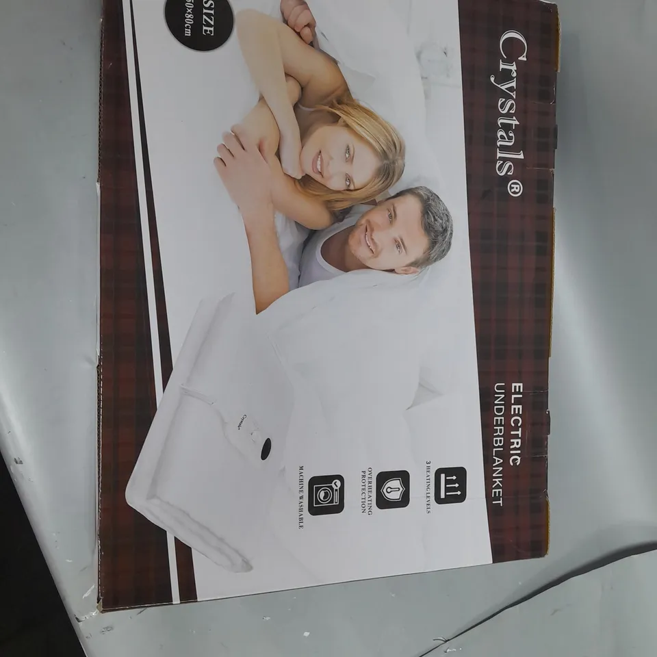 BOXED CRYSTALS ELECTRIC UNDERBLANKET SIZE 150 X 80cm