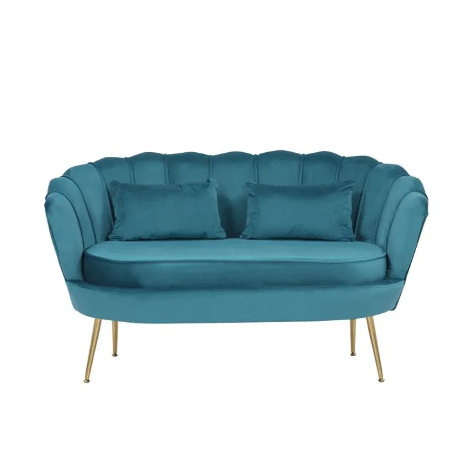 CARNEY VELVET LOVESEAT ACCENT SOFA