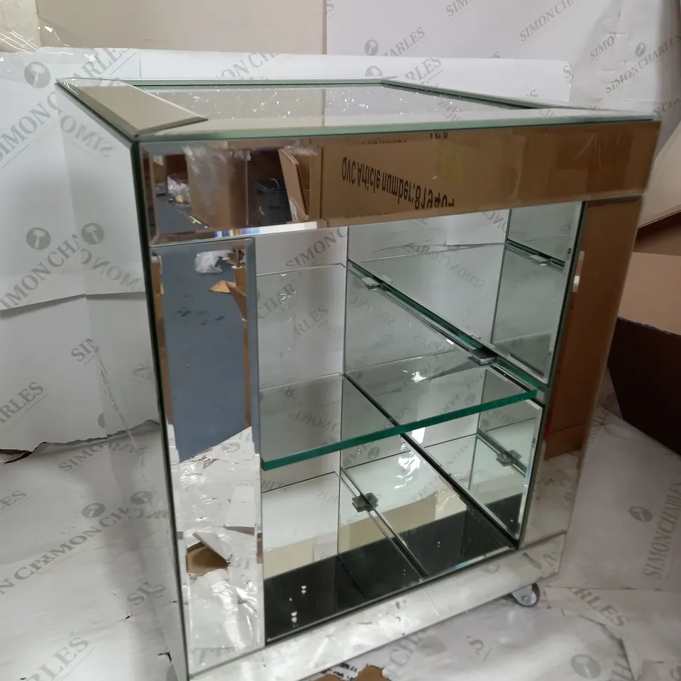 JULIAN MCDONALD MIRRORED SIDE TABLE - COLLECTION ONLY