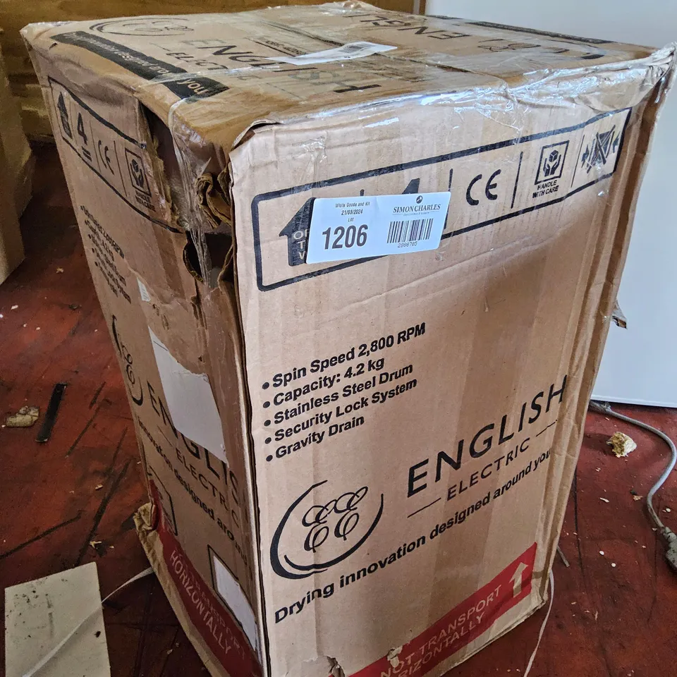 BOXED ENGLISH ELECTRIC SPIN DRYER Model 28009EEWP WHITE