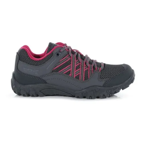 BRAND NEW BOXED REGATTA EDGEPOINT WATERPROOF LOW KIDS WALKING SHOES IN STEEL PINK FUSION - UK KIDS 9