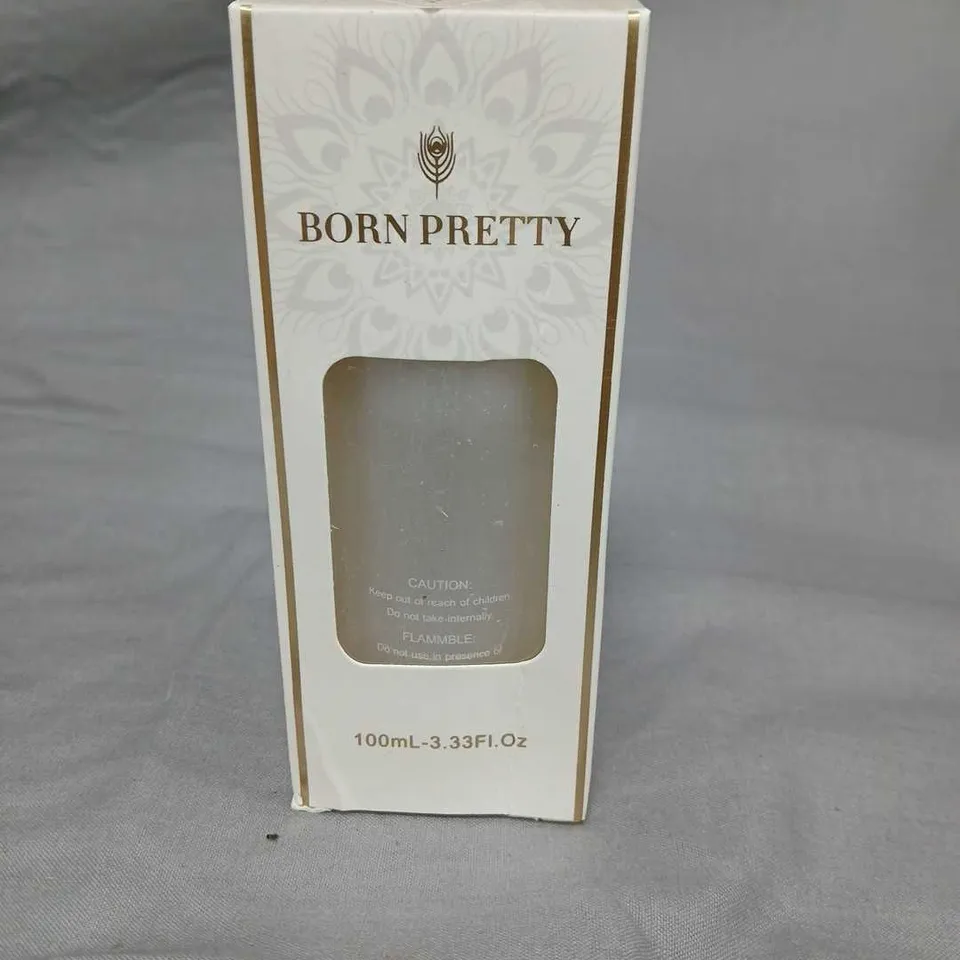 BOX OF APPROXIMATELY 30 BOTTLES OF BORN PRETTY NAIL GEL REMOVER