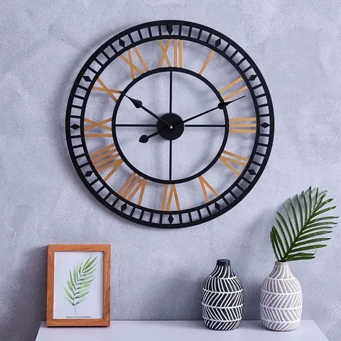 BOXED BYRLE 80CM SILENT WALL CLOCK (1 BOX)