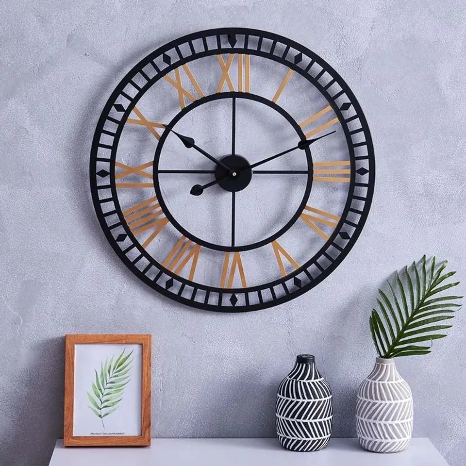 BOXED BYRLE 80CM SILENT WALL CLOCK (1 BOX)