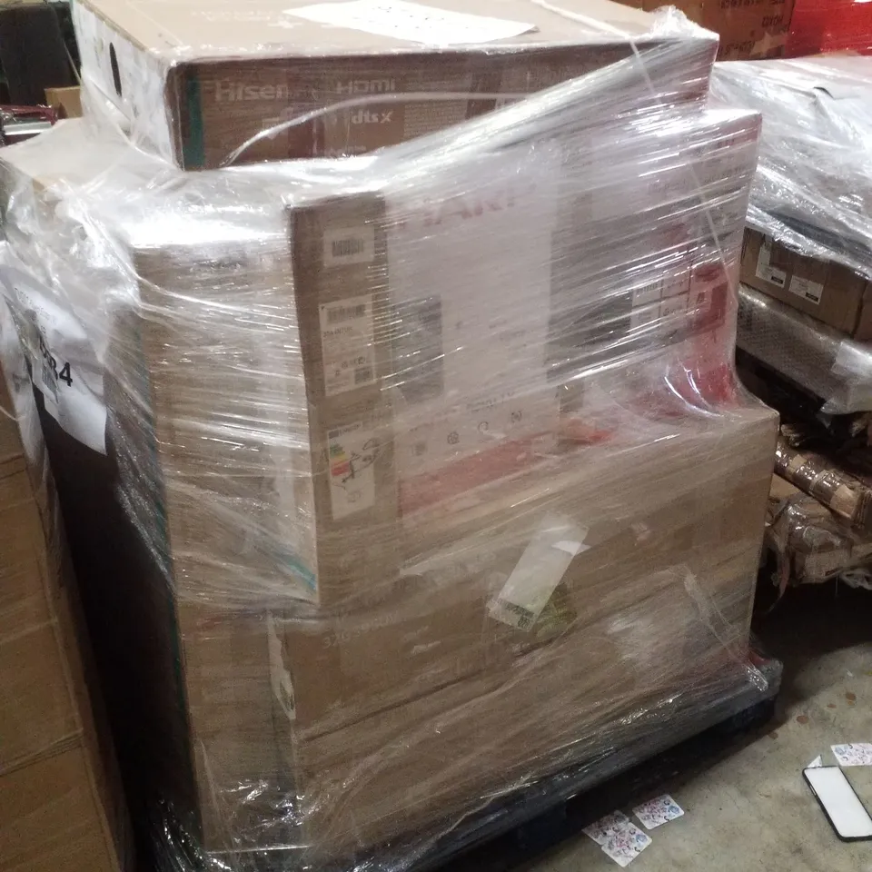 PALLET CONTAINING APPROXIMATELY 10 ASSORTED DAMAGED TVS