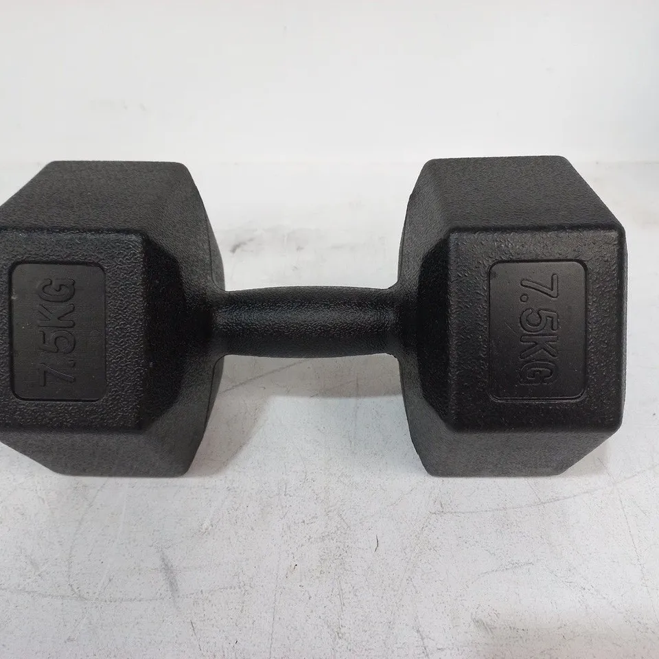 7.5KG PLASTIC HEX DUMBELL