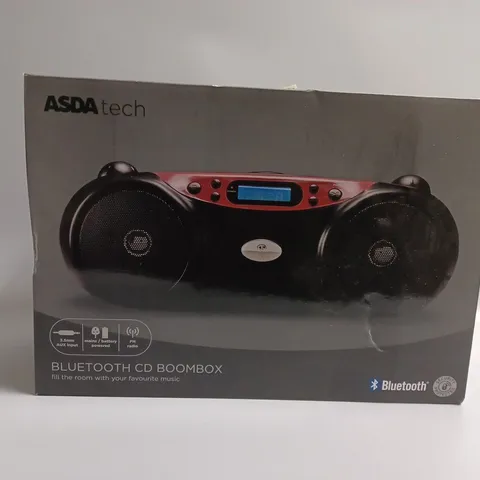BOXED ASDA TECH BLUETOOTH CD BOOMBOX